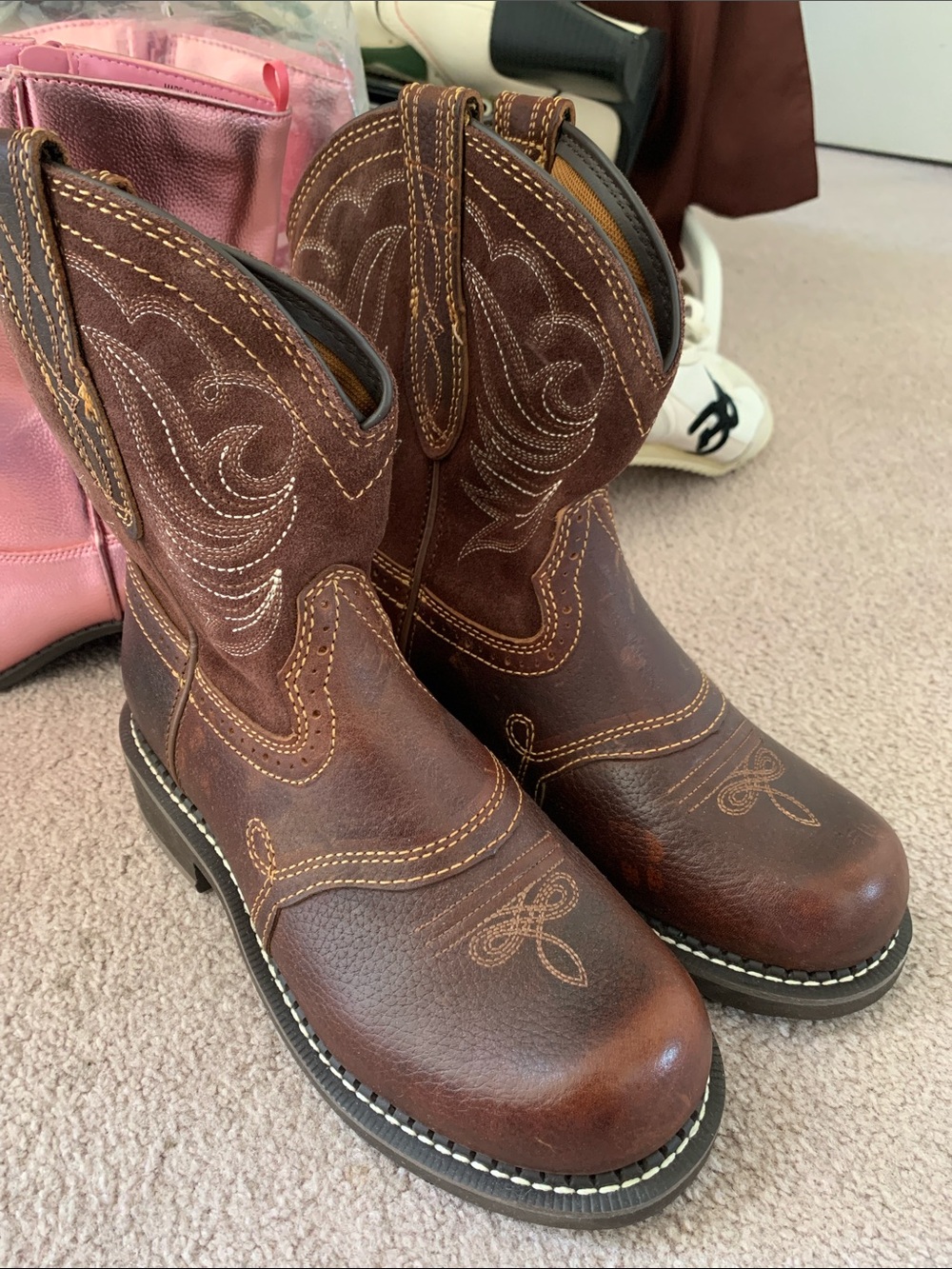 NWOT Dulandeng Leather Cowgirl Boots